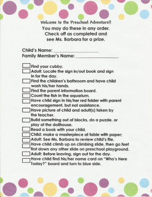 Welcome Letter For Toddlers Parents