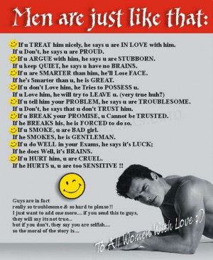 Men are just like that…