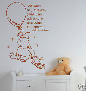 classic children s winnie the pooh piglet wall art sticker decal quote ...
