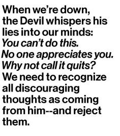 The devil is a liar!