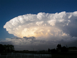 supercell thunderstorm over Chaparral, N.M., photographed by Greg ...