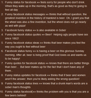 Funny status for facebook »» feels sorry for people who don't ...
