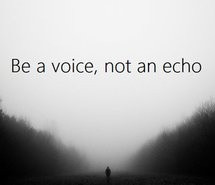 be the voice, not an echo #Quote