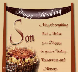 Wishing You A Very Happy Birthday Dear Son