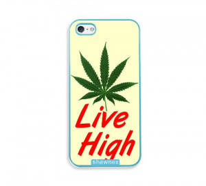 Live High Weed Hipster Quote Aqua iPhone 5/5s case iPhone 5/5s