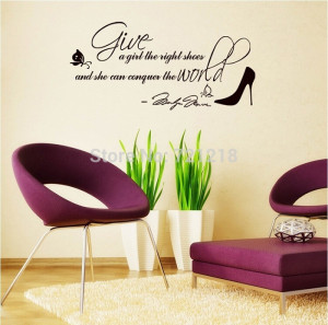 Give A Girl The High Shoes Quote Wall Sticker Fashion Sexy Sticker ...