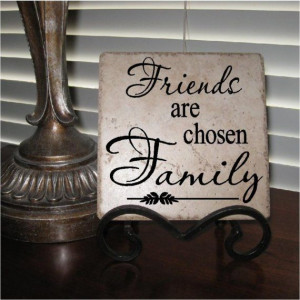 Friends are chosen Family T16 vinyl lettering wall decal tile quote
