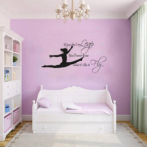 ... GYMNASTIC,GIRL S Bedroom Quote, Vinyl Wall Art Sticker Decal, Mural