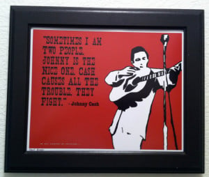 Johnny Cash with Quote Art Print