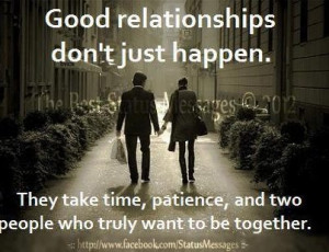 Good relationships ...