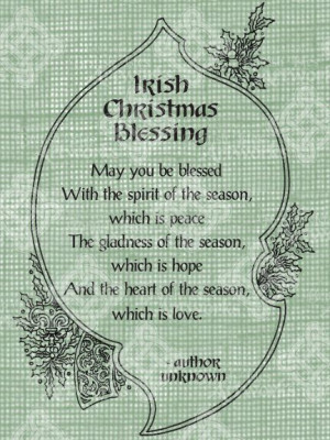 Irish Christmas blessing