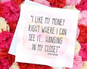 Carrie Bradshaw Quote Card - Shopping - Blank Inside - Sex And The ...