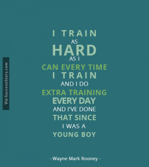train as hard as I can every time I train and I do extra training ...