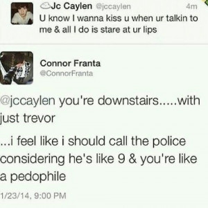 boys, connor franta, funny texts, hilarious, jc, joke, o2l, jc caylan