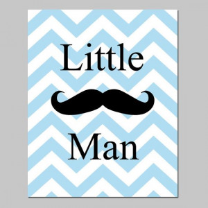 Little Man Chevron Mustache 8x10 Nursery Art Print by Tessyla, $20.00