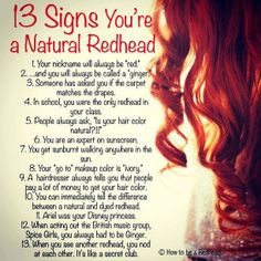 Caution natural redhead