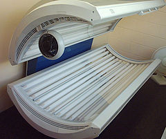 sunbed, with lights off