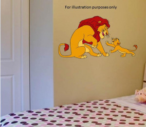 Details about HUGE Full Colour Lion King Simba Wall Sticker 90cm(W) x ...