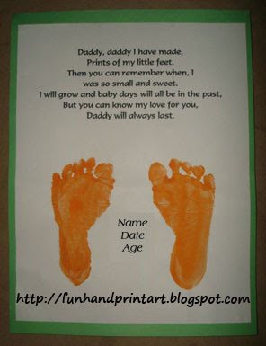 DIY Father’s Day Gift: Father’s Day Footprint Poem