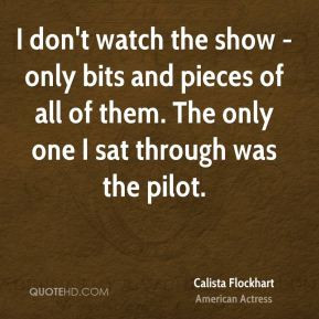 Calista Flockhart - I don't watch the show - only bits and pieces of ...