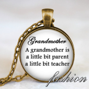 Grandmother quote necklace granny jewelry mothers day gift mother gift ...
