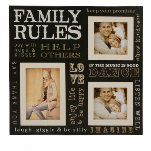 family rules wooden photo frame with family quotes family rules wooden ...