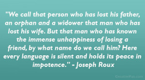 joseph roux quotes Quotes About Losing A Best Friend