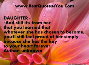 ... Feel Proud of Her Simply Because She Has The Key To Your Heart Forever