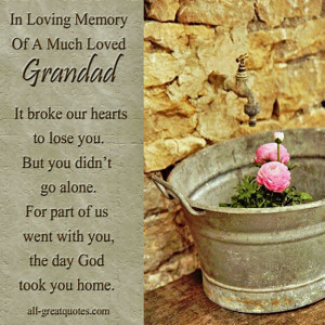 In Loving Memory Cards For Grandad – In Loving Memory Of A Much ...