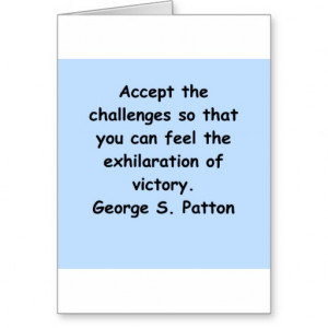 george s patton quote greeting card