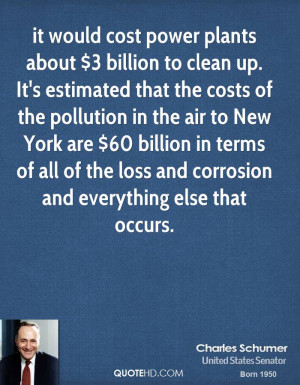 it would cost power plants about $3 billion to clean up. It's ...