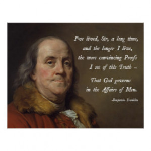 Benjamin Franklin Quote Posters & Prints