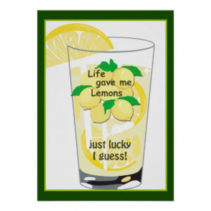 Lemons Lemonade Funny Lucky Poster 20 x 28
