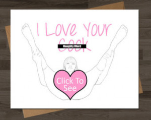 Funny Mature Adult Dirty Naughty Cu te Love Greeting Card for birthday ...