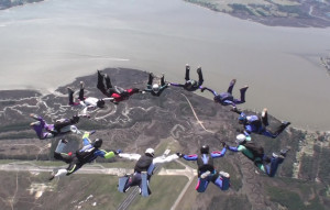 ... skydive with an 11 person formation. Photo courtesy of Steve Riddick