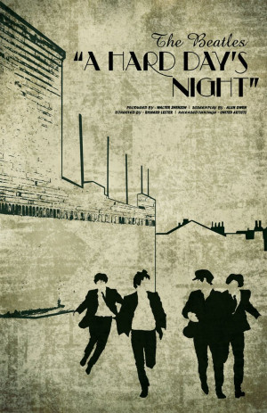 The Beatles, Minimalist Movie Posters, A Hard Day Night Movie, Music ...