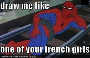 Draw me like one of your french girls #spiderman #meme