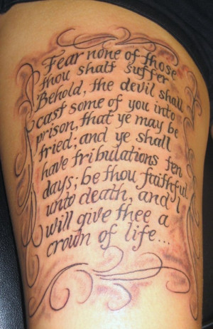 Classy Scripture Tattoo