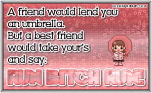 Funny Friendship Quotes Umbrella