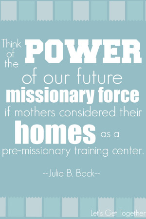 Sister Beck quote from Let's Get Together