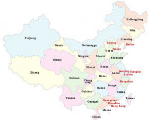 China Map Chinese Provinces