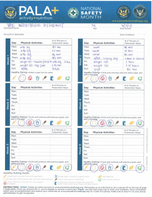 The Industrious Hygienist's PALA+ Challenge worksheet.
