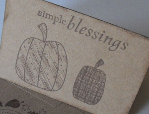 Thanksgiving Blessings Card Handstamped by ThePaperPeddler on Etsy, $ ...