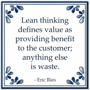 lean thinking quote eric ries waste