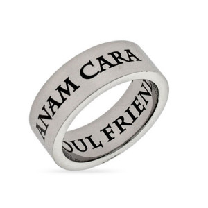 Anam Cara Soul Friend Stainless Steel Poesy Ring