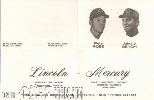 1971 Pete Rose and Johnny Bench Lincoln Mercury - Quote Card.jpg
