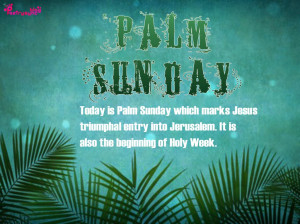 Palm Sunday and Holy Week Picture and Quotes