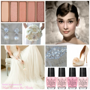 Audrey Hepburn Pink Bridal Board by Hair Comes the Bride