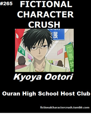 Fictional Character Crush Kyoya Ootori Ouran High School Host Club