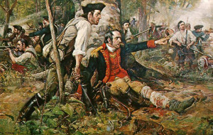 Herkimer at the Battle of Oriskany , August 6 , 1777